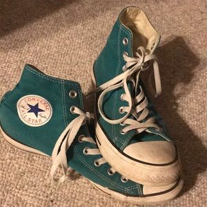 Teal Converse All Star High Tops